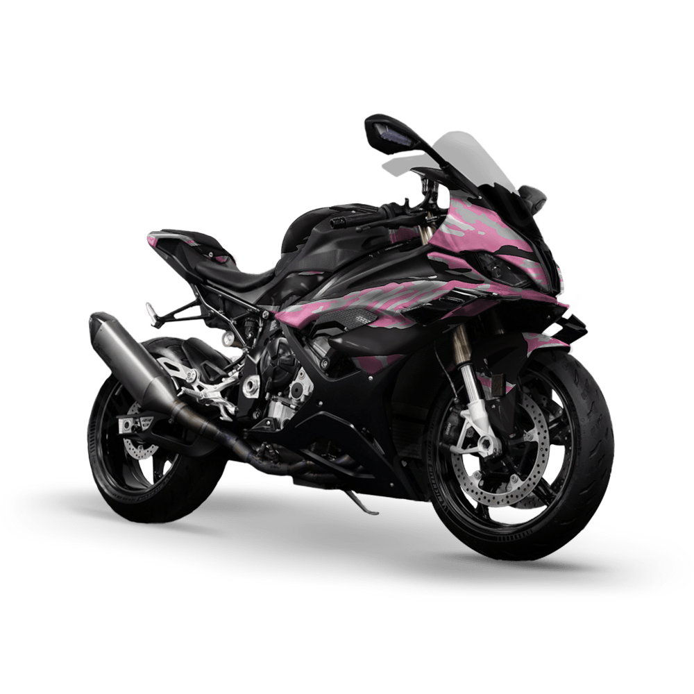 Vietnam Tiger Stripe Pink Tiger Camo Sports Bike Vinyl Wrap