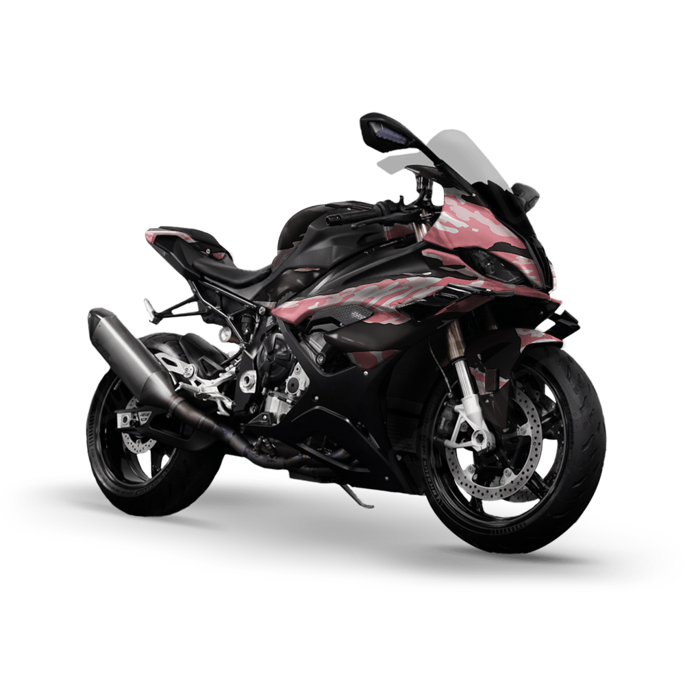 Vietnam Tiger Stripe Pink Camo Sports Bike Vinyl Wrap
