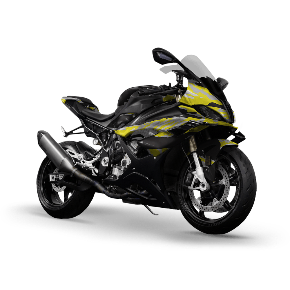 Vietnam Tiger Stripe Yellow Tiger Camo Sports Bike Vinyl Wrap