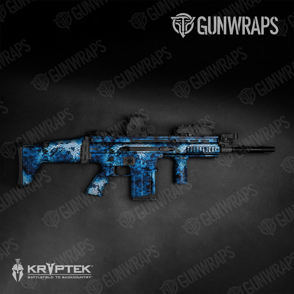 Tactical Kryptek Blue Lightning Camo Gun Skin Vinyl Wrap