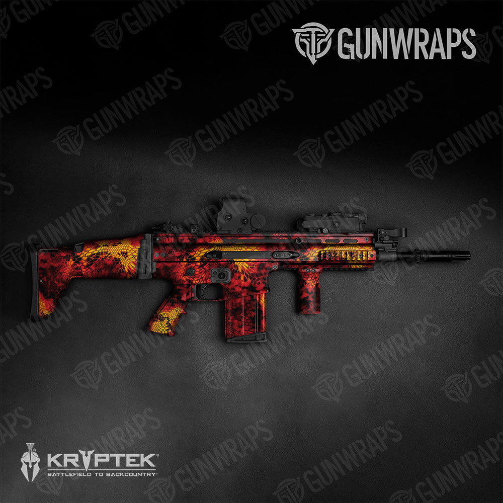 Tactical Kryptek Lava Camo Gun Skin Vinyl Wrap