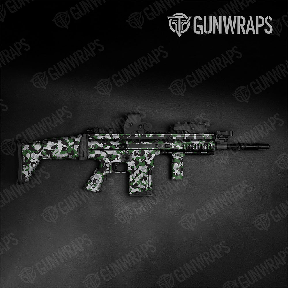 Tactical Cumulus Green Tiger Camo Gun Skin Vinyl Wrap