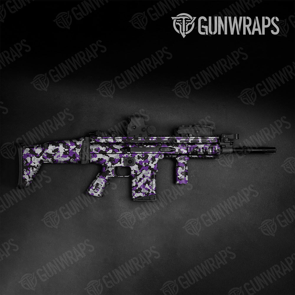 Tactical Cumulus Purple Tiger Camo Gun Skin Vinyl Wrap