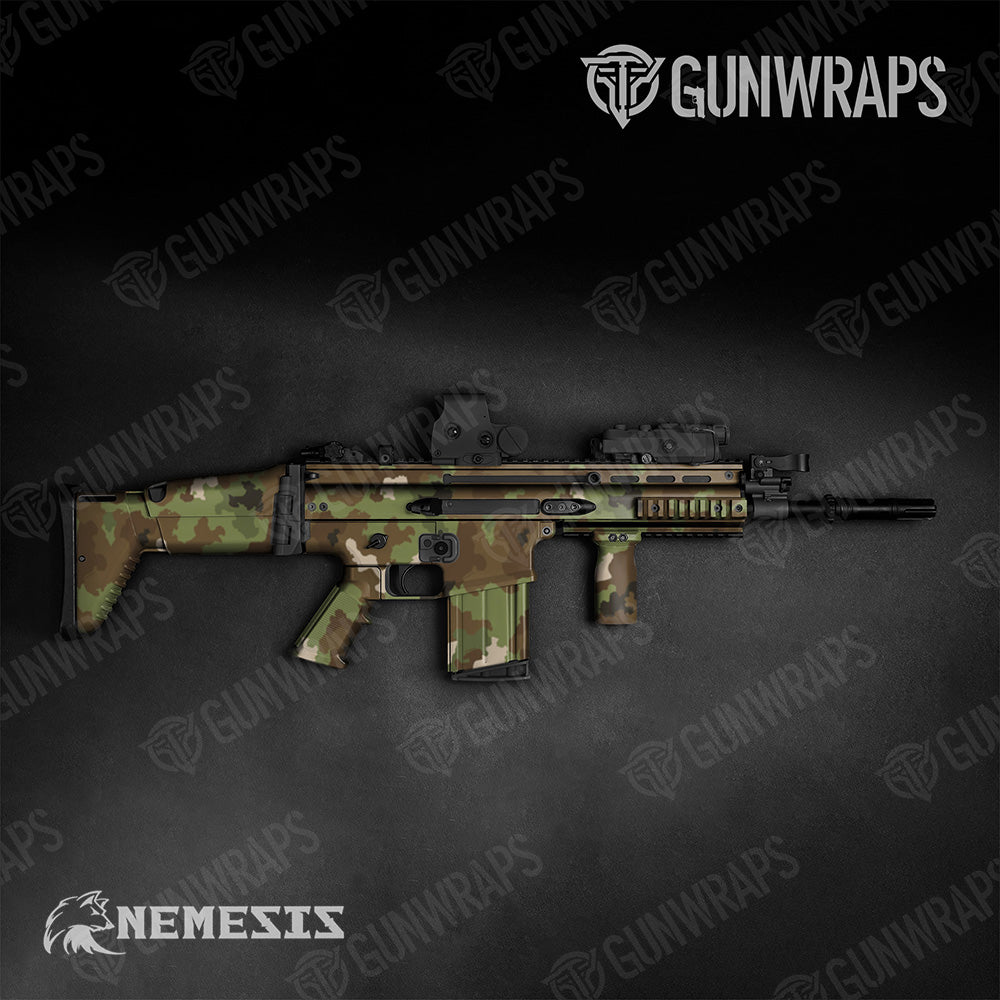 Tactical Large Nemesis Woodlands Wolf Camo Vinyl Wrap
