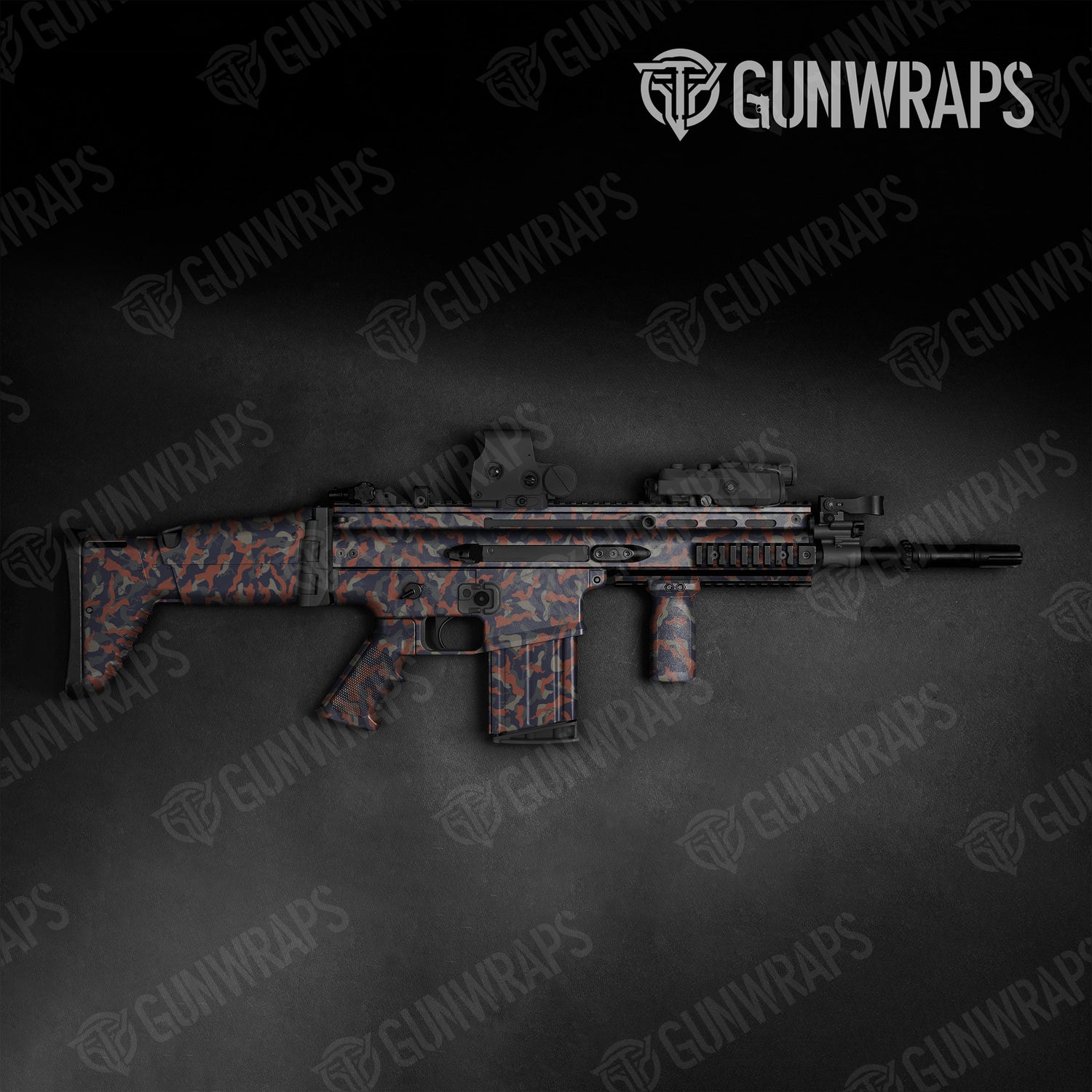 Tactical Ragged Blue Copper Camo Gun Skin Vinyl Wrap