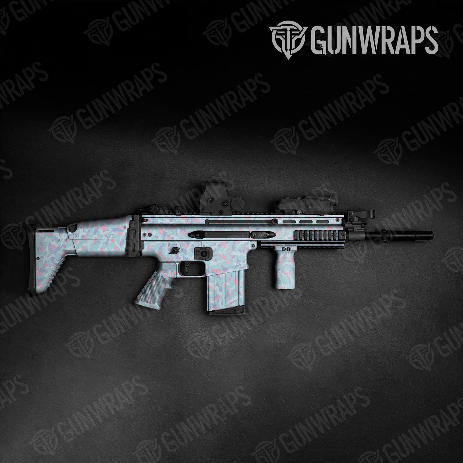 Tactical Ragged Cotton Candy Camo Gun Skin Vinyl Wrap