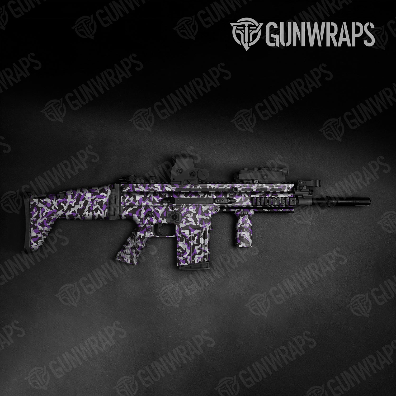 Tactical Ragged Purple Tiger Camo Gun Skin Vinyl Wrap