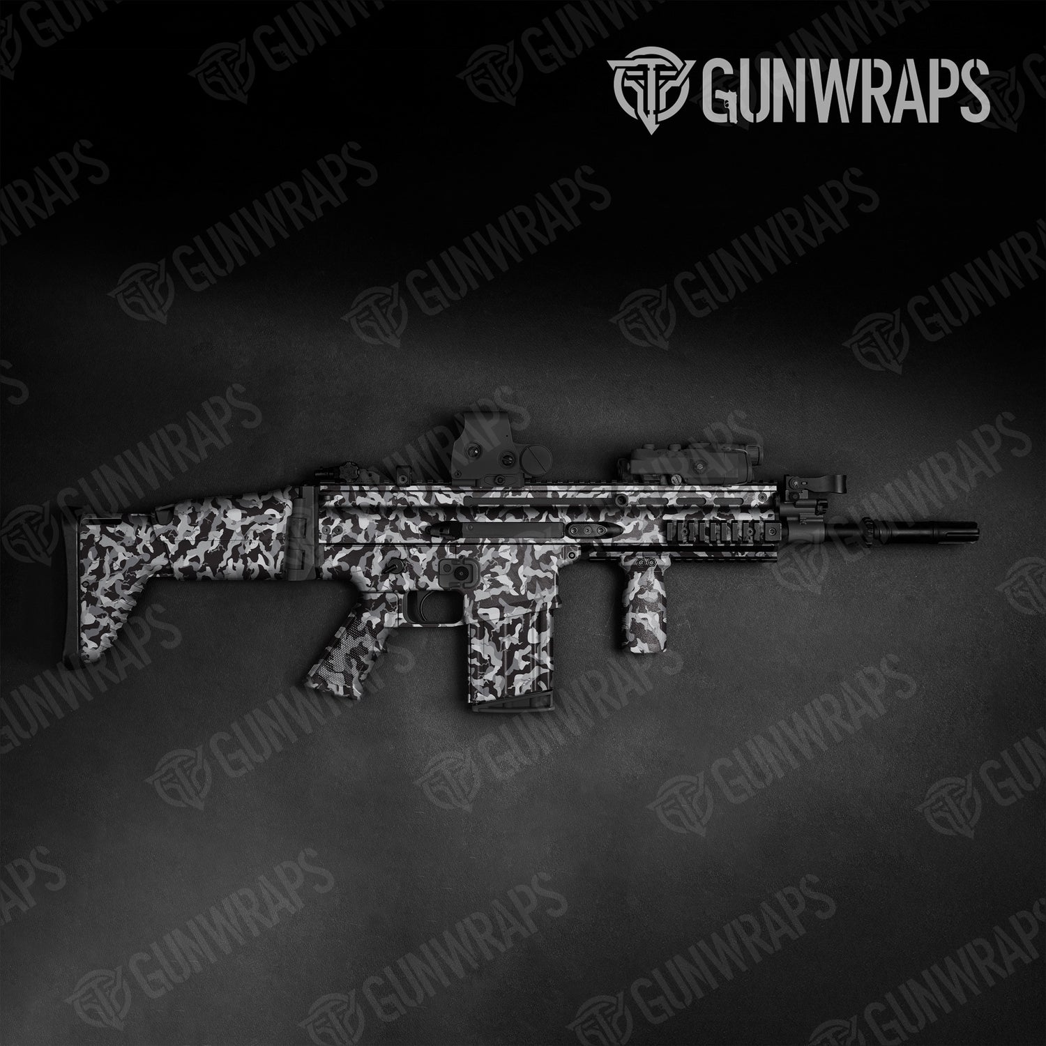 Tactical Ragged Urban Night Camo Gun Skin Vinyl Wrap