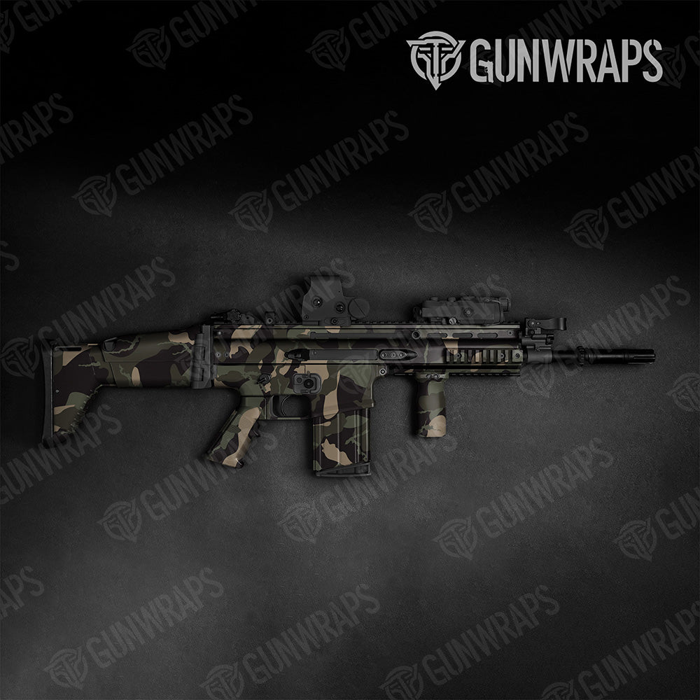Tactical Ragged XL Militant Green Camo Gun Skin Vinyl Wrap