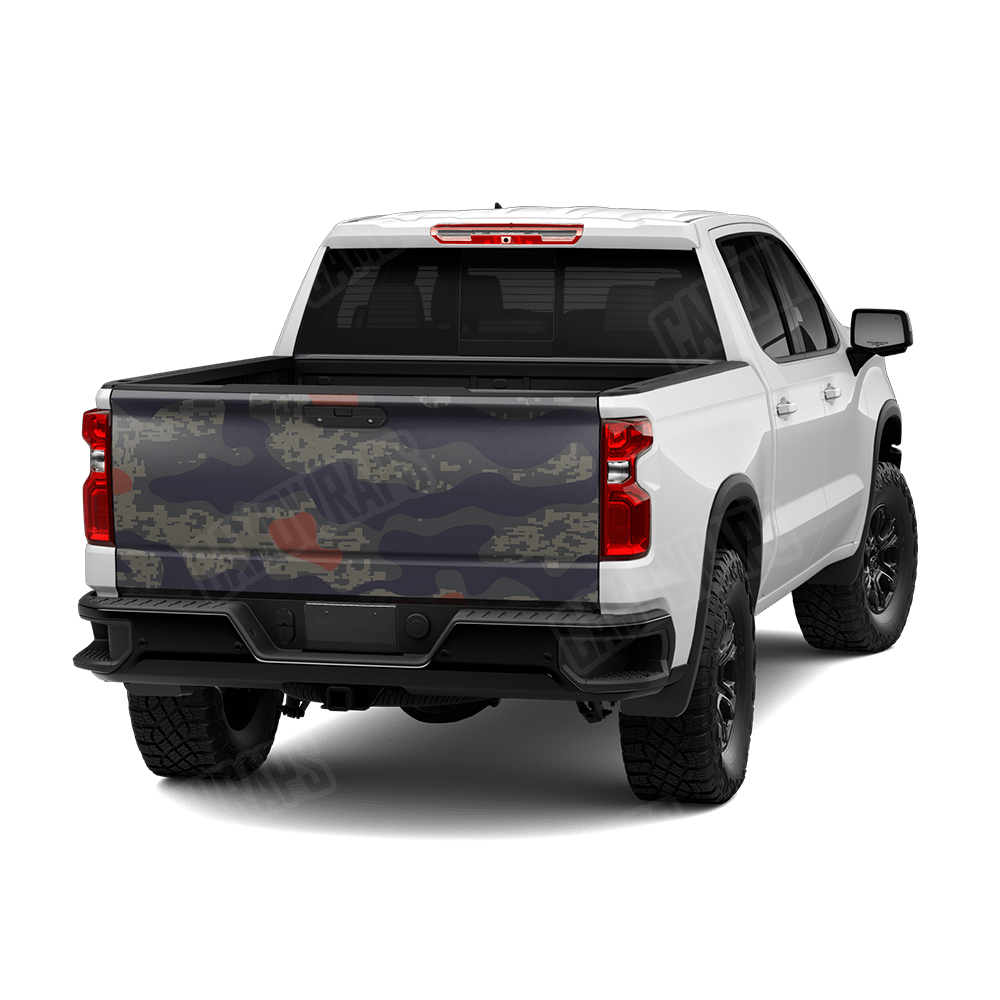 Compound Blue Copper Camo Tailgate Vinyl Wrap