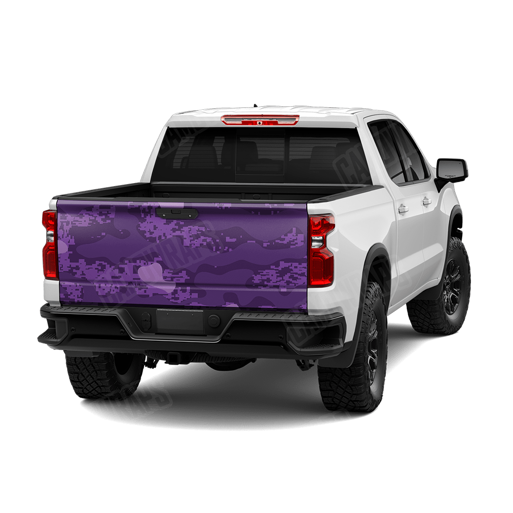 Compound Elite Purple Camo Tailgate Vinyl Wrap