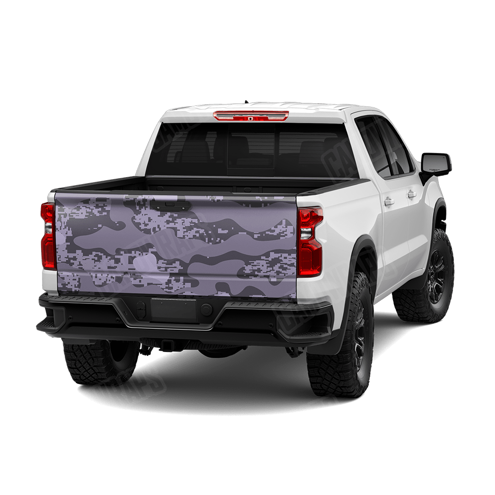 Compound Lilac Camo Tailgate Vinyl Wrap