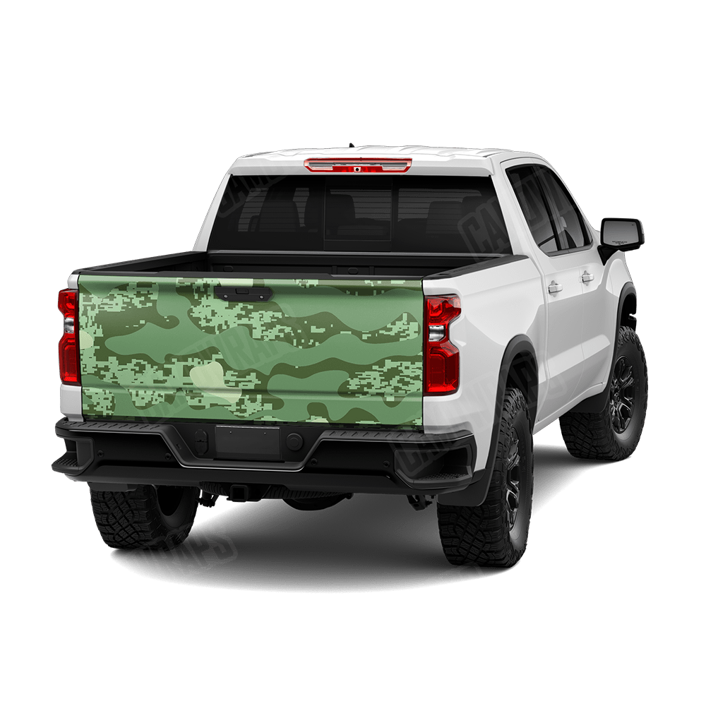 Compound Pistachio Camo Tailgate Vinyl Wrap