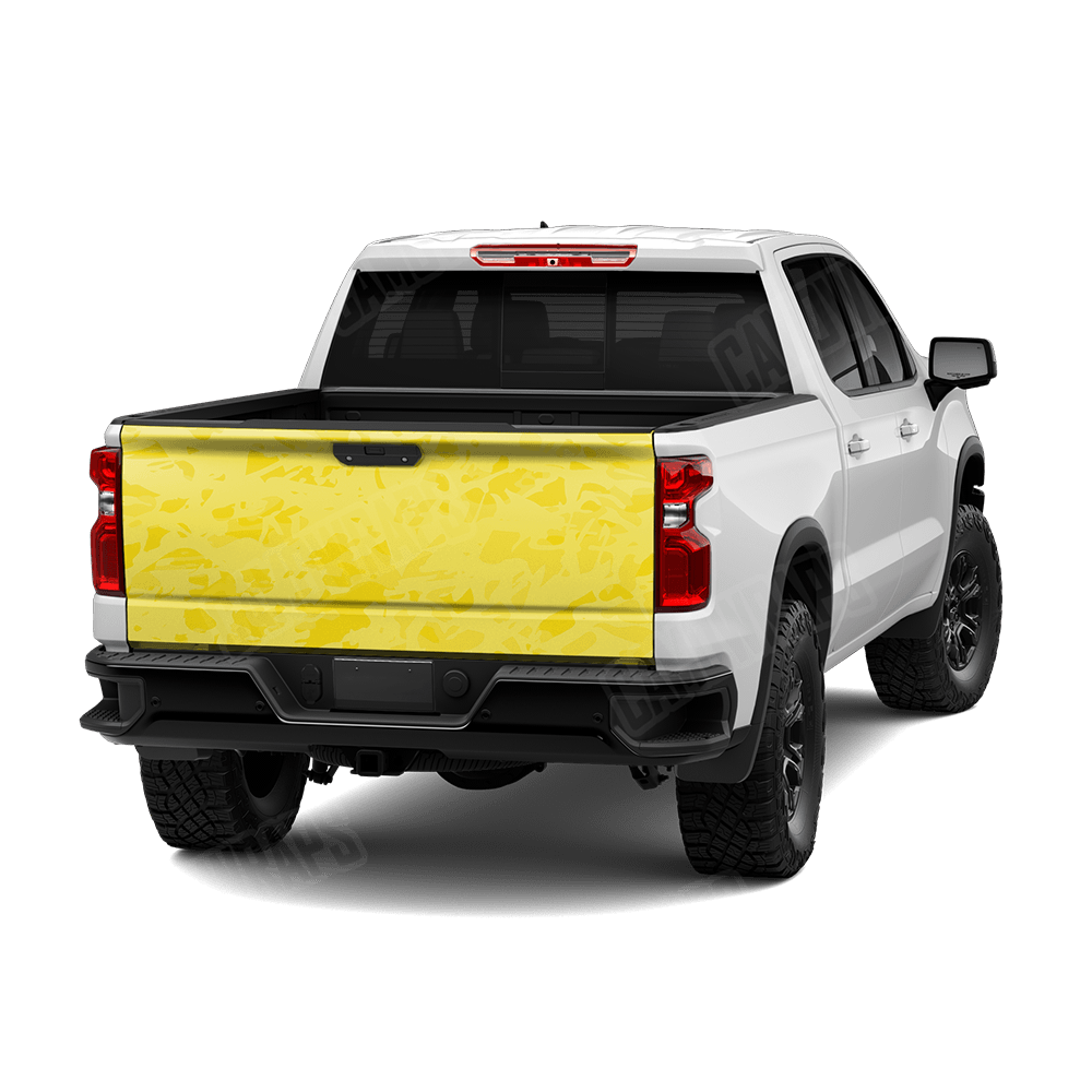 Crystal Elite Yellow Camo Tailgate Vinyl Wrap