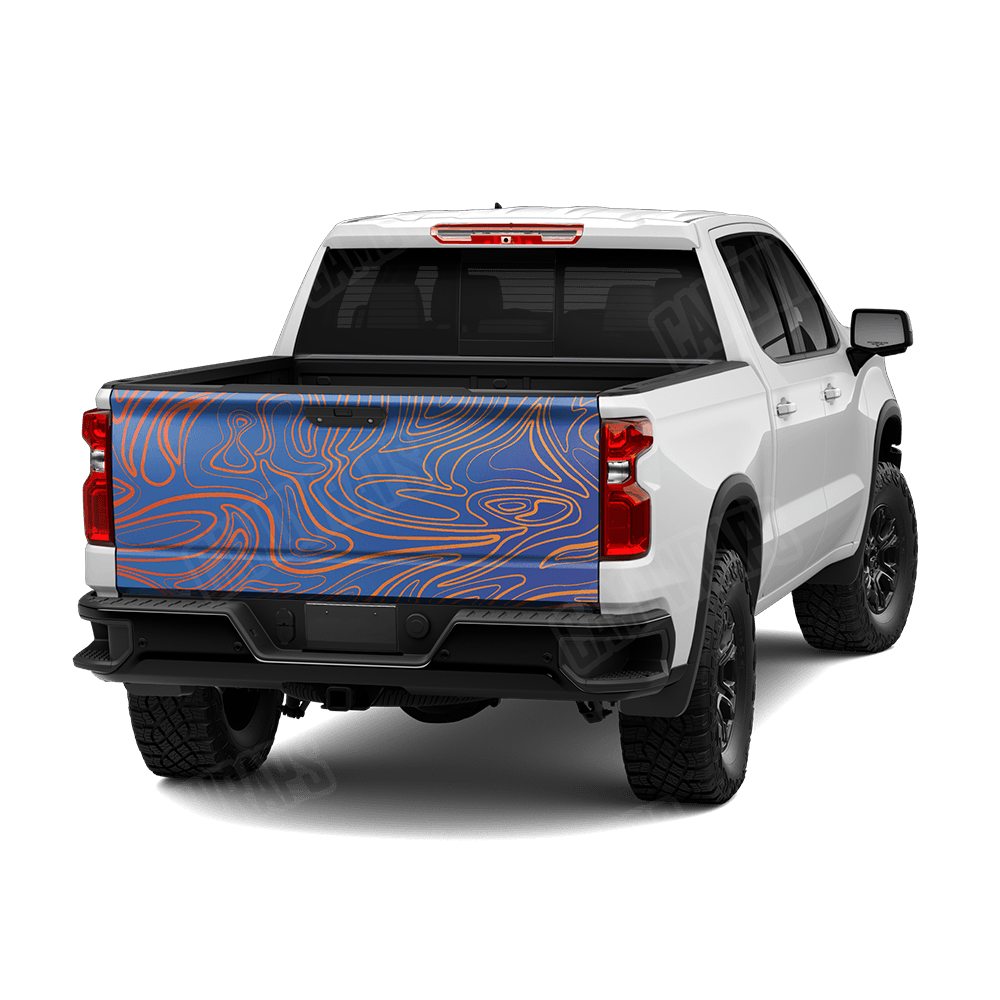 Damascus Fire And Ice Camo Tailgate Vinyl Wrap