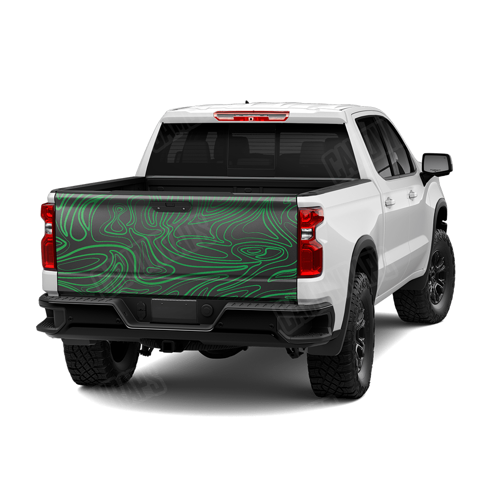 Damascus Green Camo Tailgate Vinyl Wrap