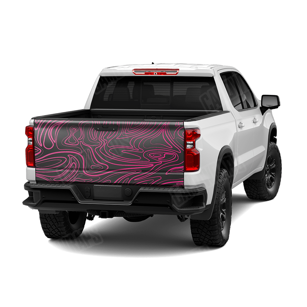 Damascus Magenta Camo Tailgate Vinyl Wrap