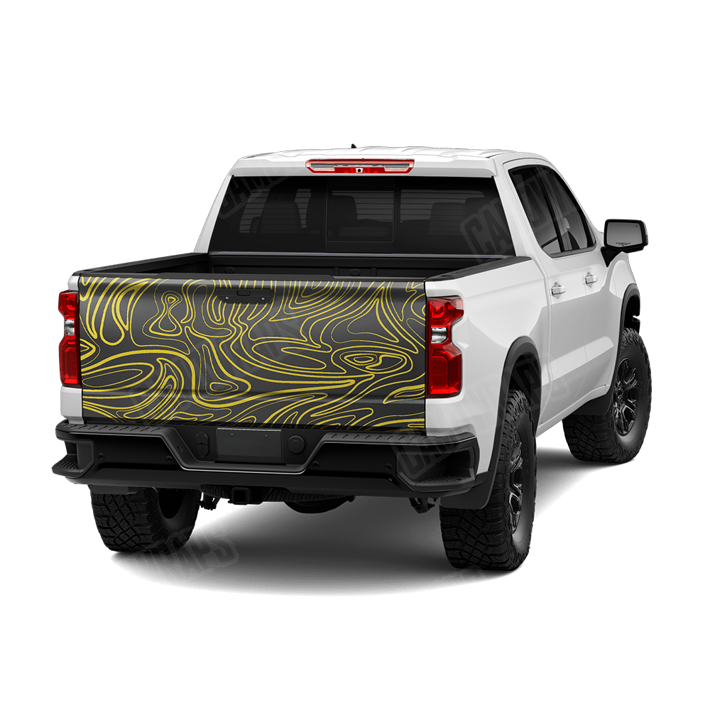 Damascus Yellow Camo Tailgate Vinyl Wrap