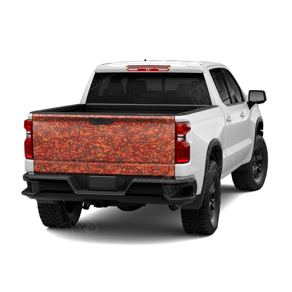 Digital Autumn Camo Tailgate Vinyl Wrap