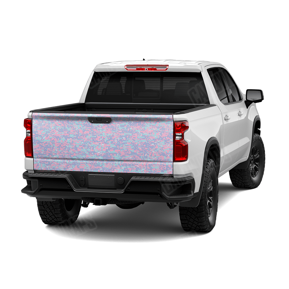 Digital Cotton Candy Camo Tailgate Vinyl Wrap