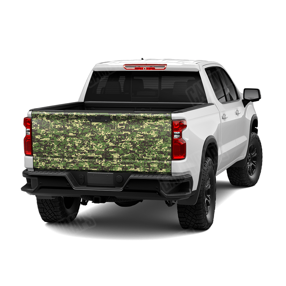 Digital Jungle Camo Tailgate Vinyl Wrap