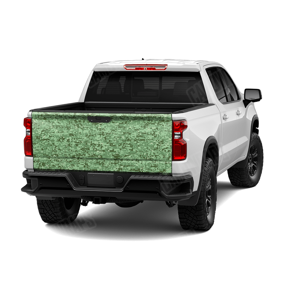 Digital Pistachio Camo Tailgate Vinyl Wrap