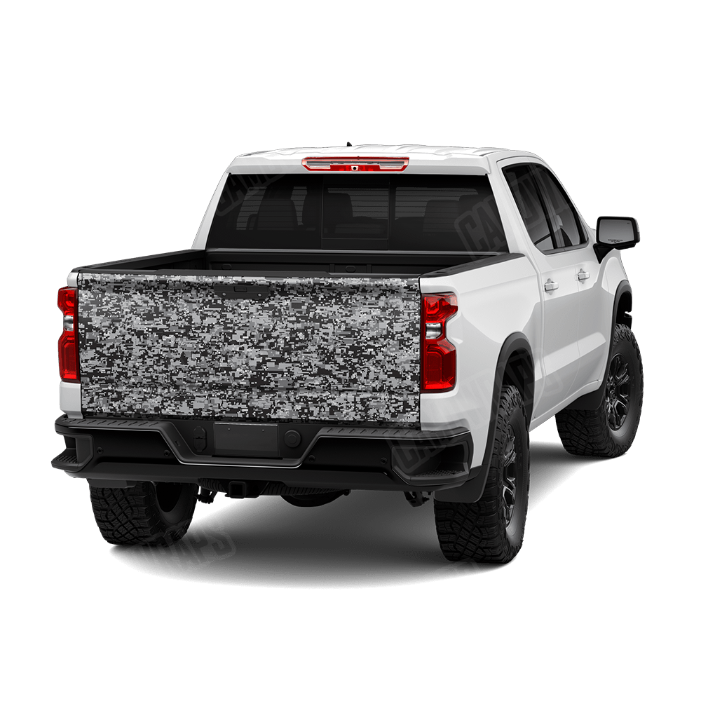 Digital Urban Night Camo Tailgate Vinyl Wrap
