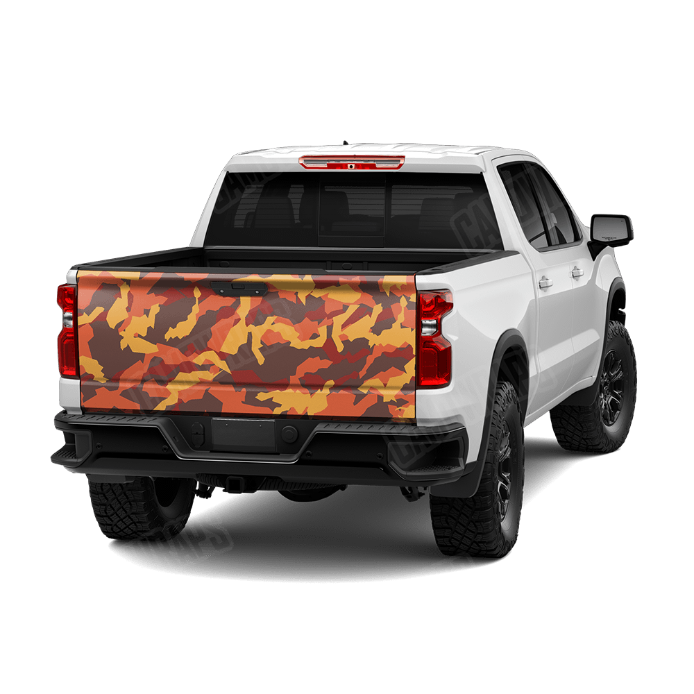 Erratic Autumn Camo Tailgate Vinyl Wrap