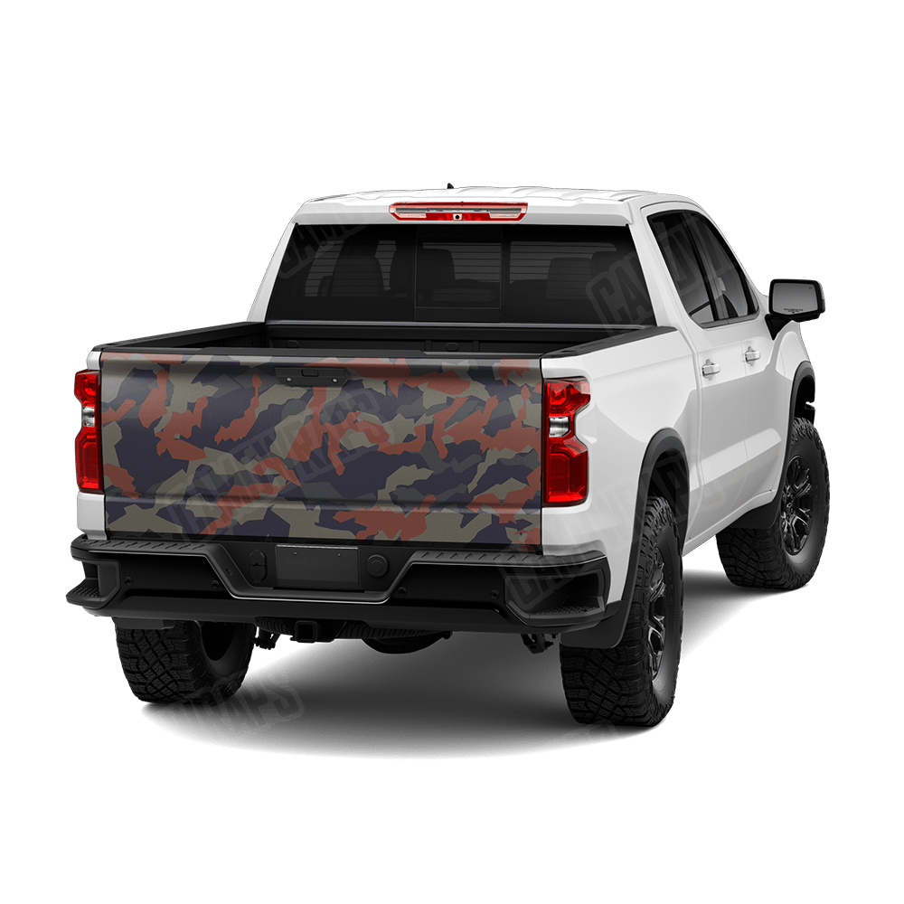 Erratic Blue Copper Camo Tailgate Vinyl Wrap