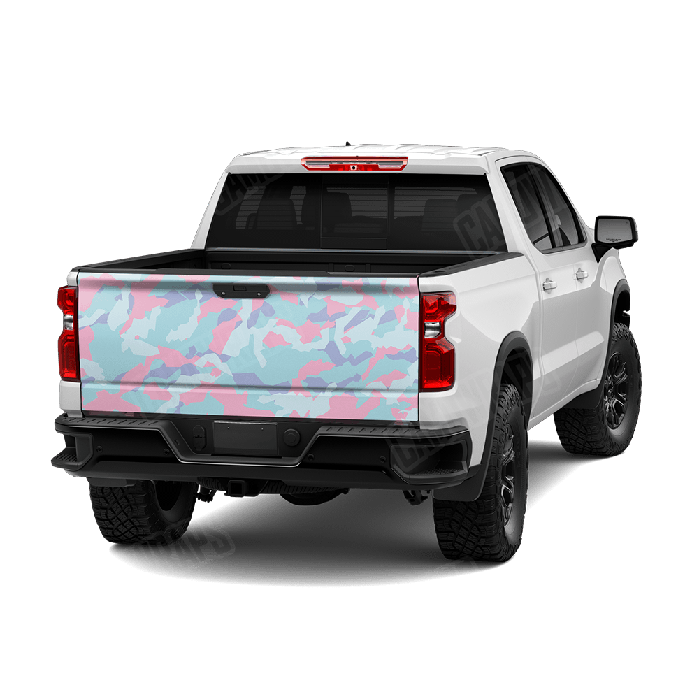 Erratic Cotton Candy Camo Tailgate Vinyl Wrap