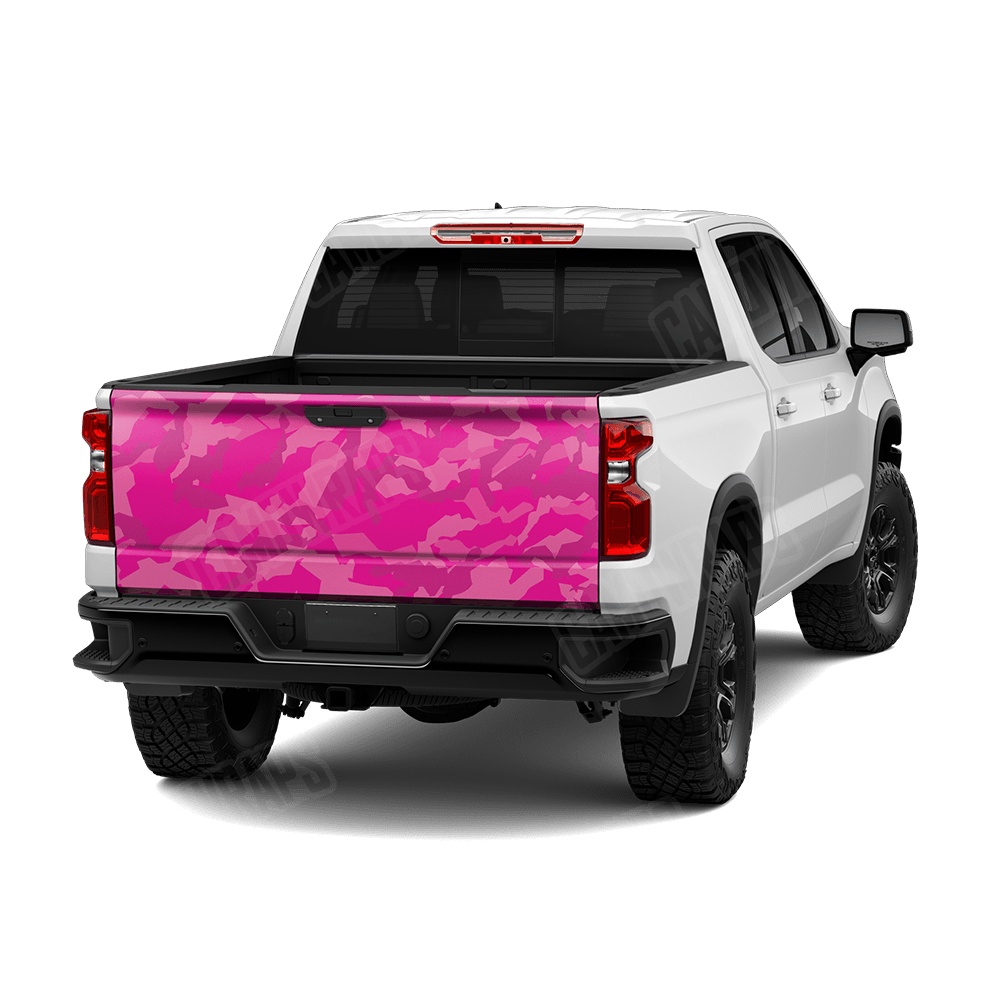 Erratic Elite Magenta Camo Tailgate Vinyl Wrap