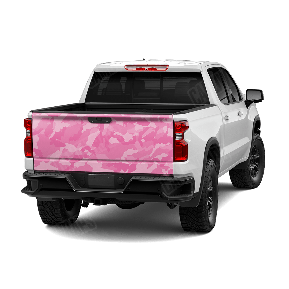 Erratic Elite Pink Camo Tailgate Vinyl Wrap