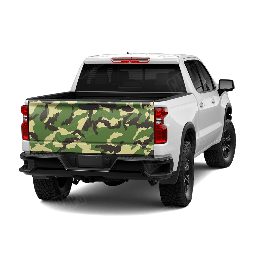Erratic Jungle Camo Tailgate Vinyl Wrap