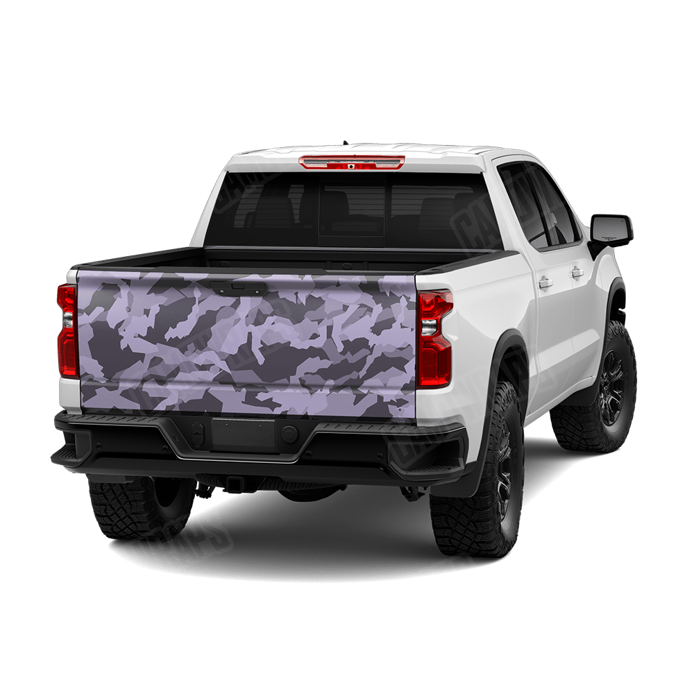 Erratic Lilac Camo Tailgate Vinyl Wrap