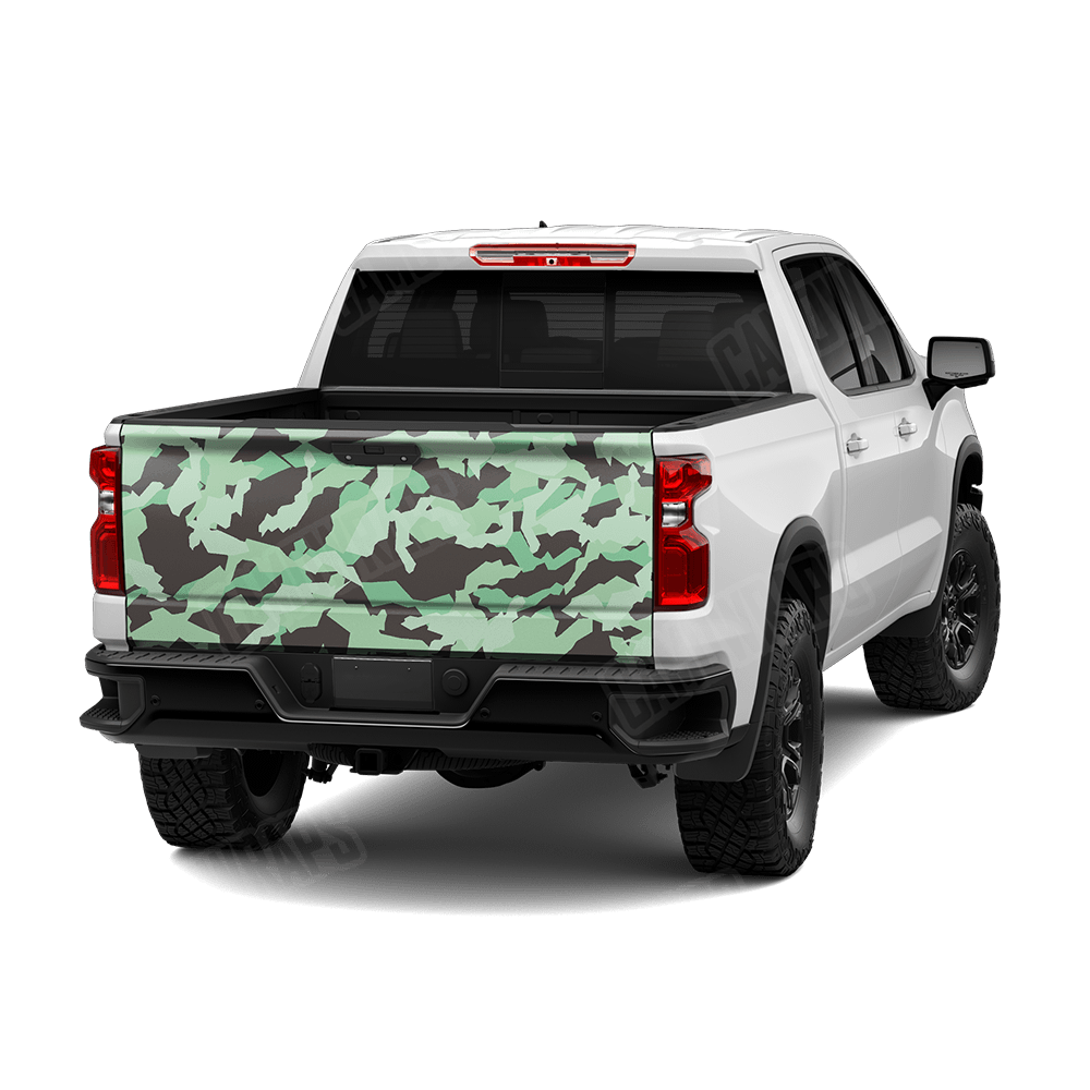 Erratic Mint Chocolate Chip Camo Tailgate Vinyl Wrap