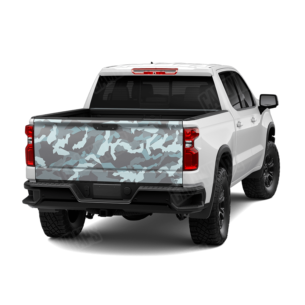 Erratic Overcast Camo Tailgate Vinyl Wrap