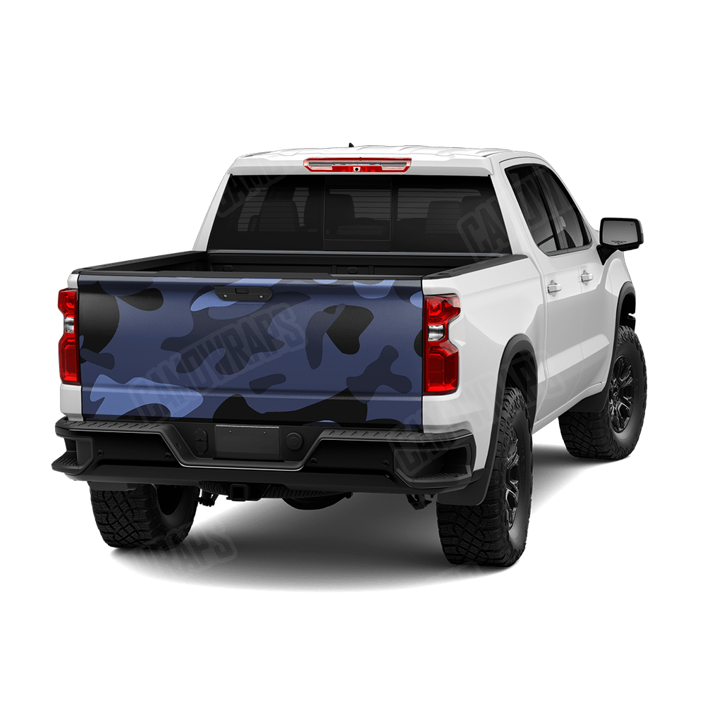 Jumbo Classic Blue Midnight Camo Tailgate Vinyl Wrap