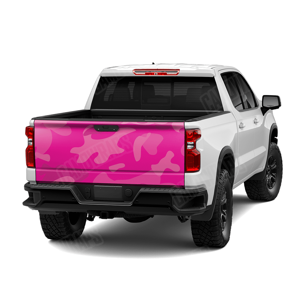 Jumbo Classic Elite Magenta Camo Tailgate Vinyl Wrap