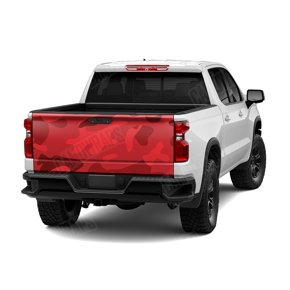 Jumbo Classic Elite Red Camo Tailgate Vinyl Wrap