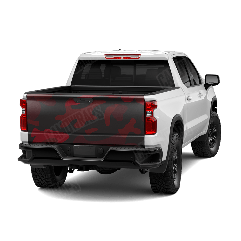 Jumbo Classic Vampire Red Camo Tailgate Vinyl Wrap