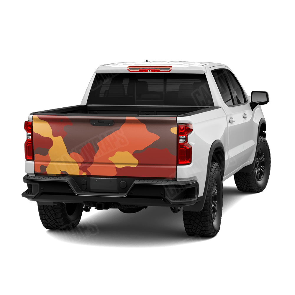Jumbo Cumulus Autumn Camo Tailgate Vinyl Wrap