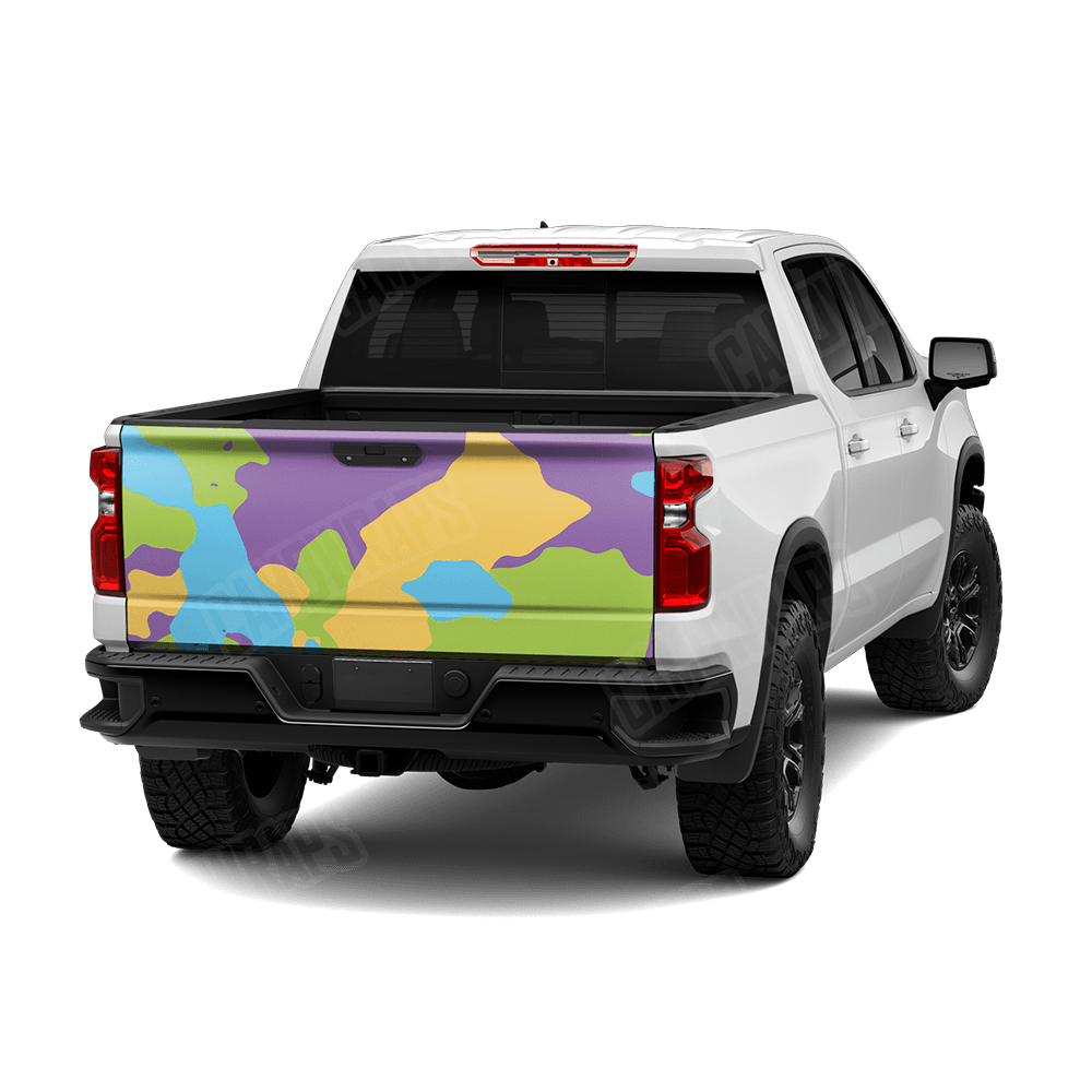 Jumbo Cumulus Carnival Camo Tailgate Vinyl Wrap