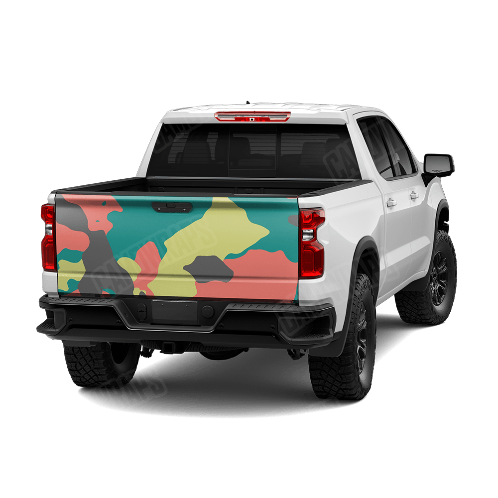 Jumbo Cumulus Fiesta Camo Tailgate Vinyl Wrap