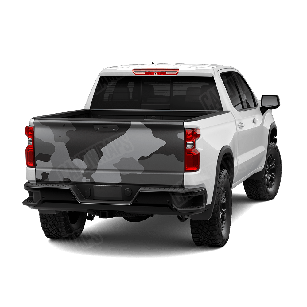 Jumbo Cumulus Midnight Camo Tailgate Vinyl Wrap