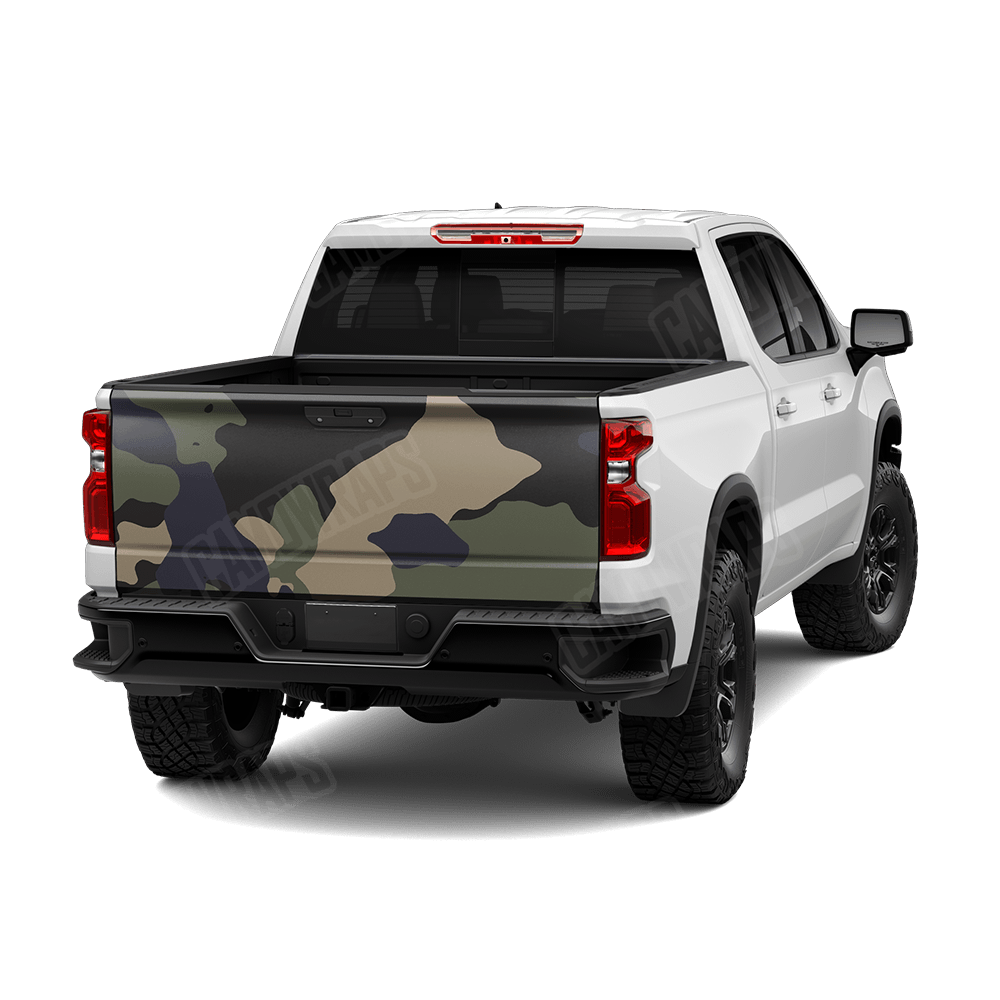 Jumbo Cumulus Militant Blue Camo Tailgate Vinyl Wrap