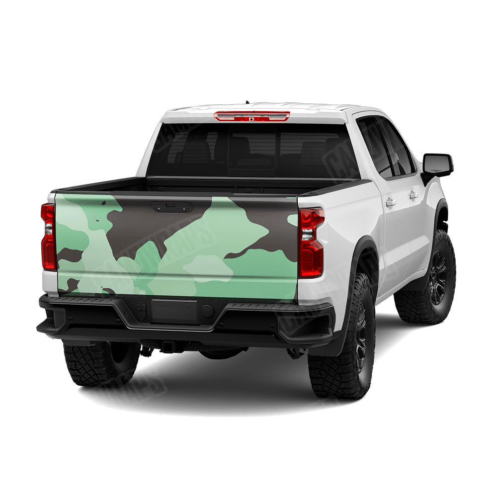 Jumbo Cumulus Mint Chocolate Chip Camo Tailgate Vinyl Wrap