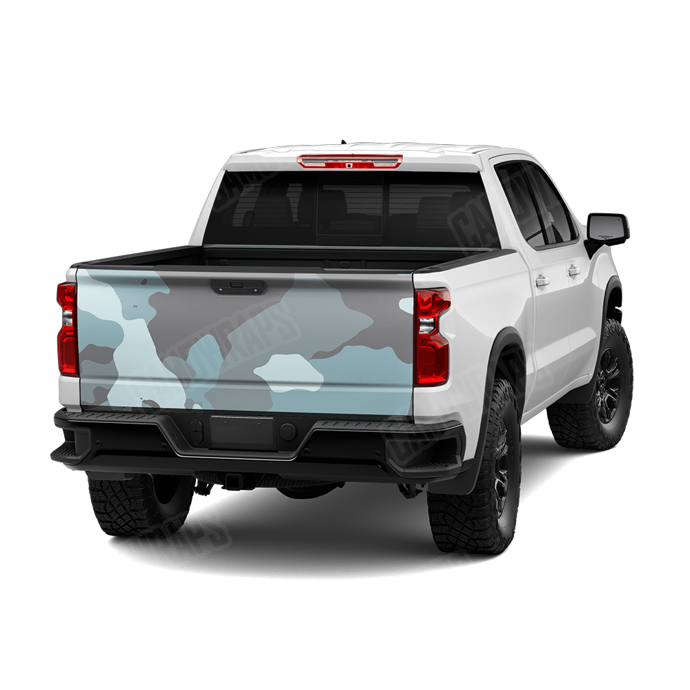 Jumbo Cumulus Overcast Camo Tailgate Vinyl Wrap