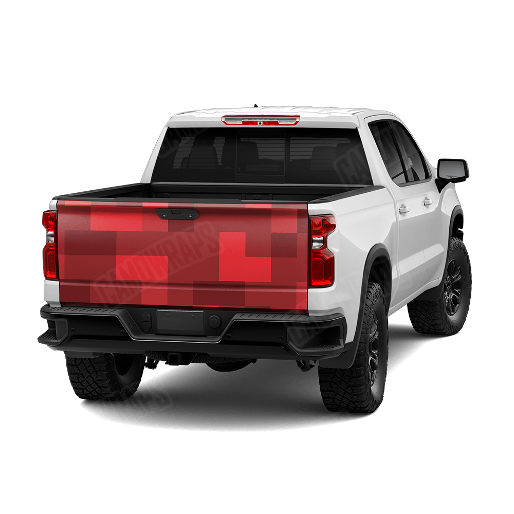 Pixel Elite Red Tailgate Wraps
