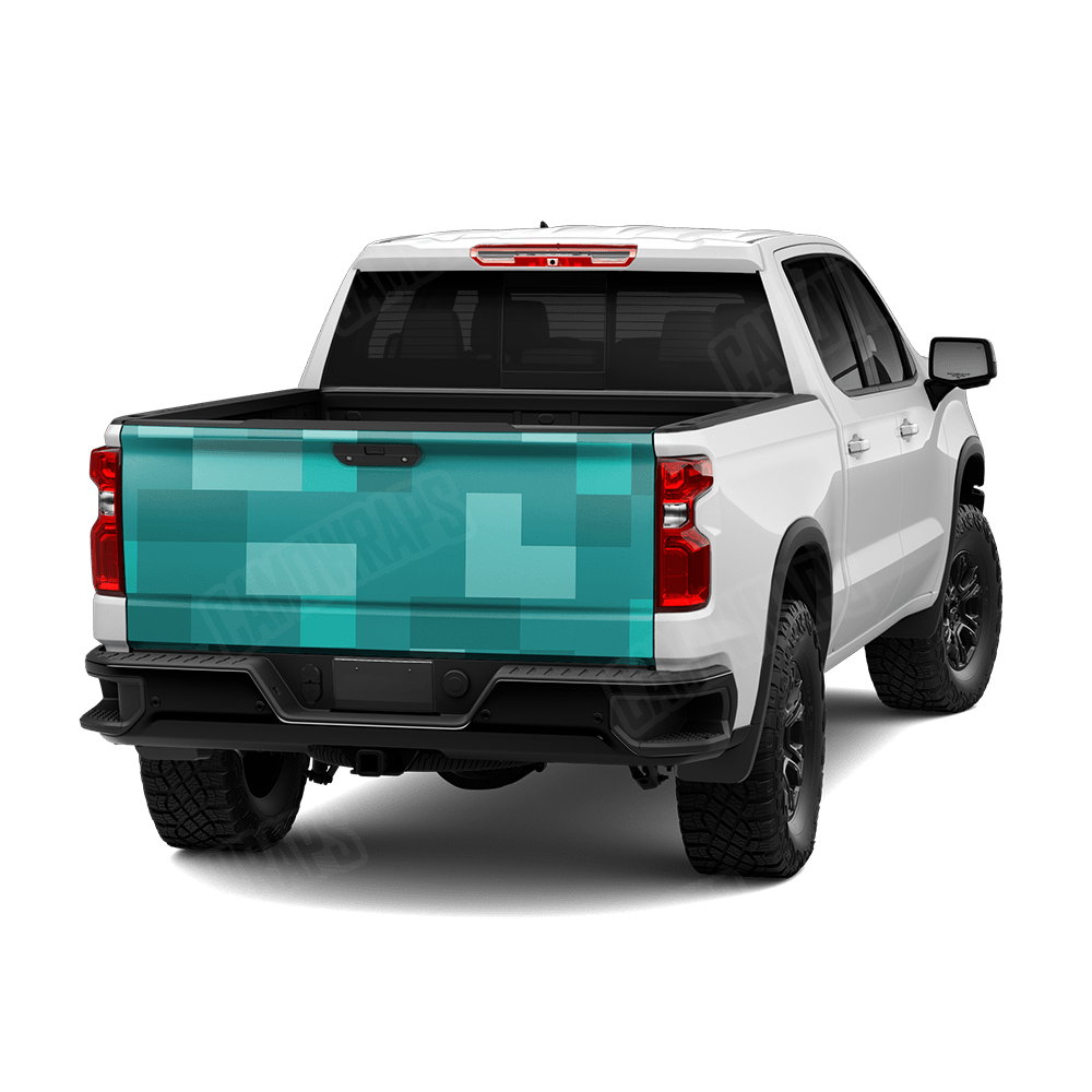 Pixel Elite Tiffany Blue Tailgate Wraps