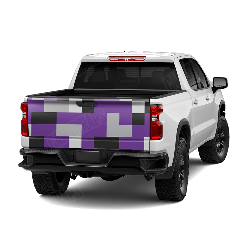 Pixel Purple Tiger Tailgate Wraps